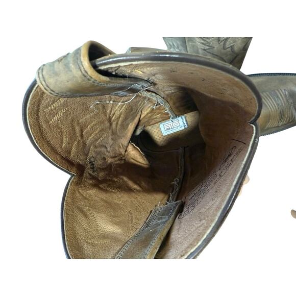 ARIAT Mens 10 D Distressed Western Boots Style #35129 Brown Tan Cowboy Shoe - Picture 8 of 8